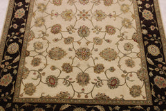 6'2" x 9'2" Silk Flower Hand Knotted Rug