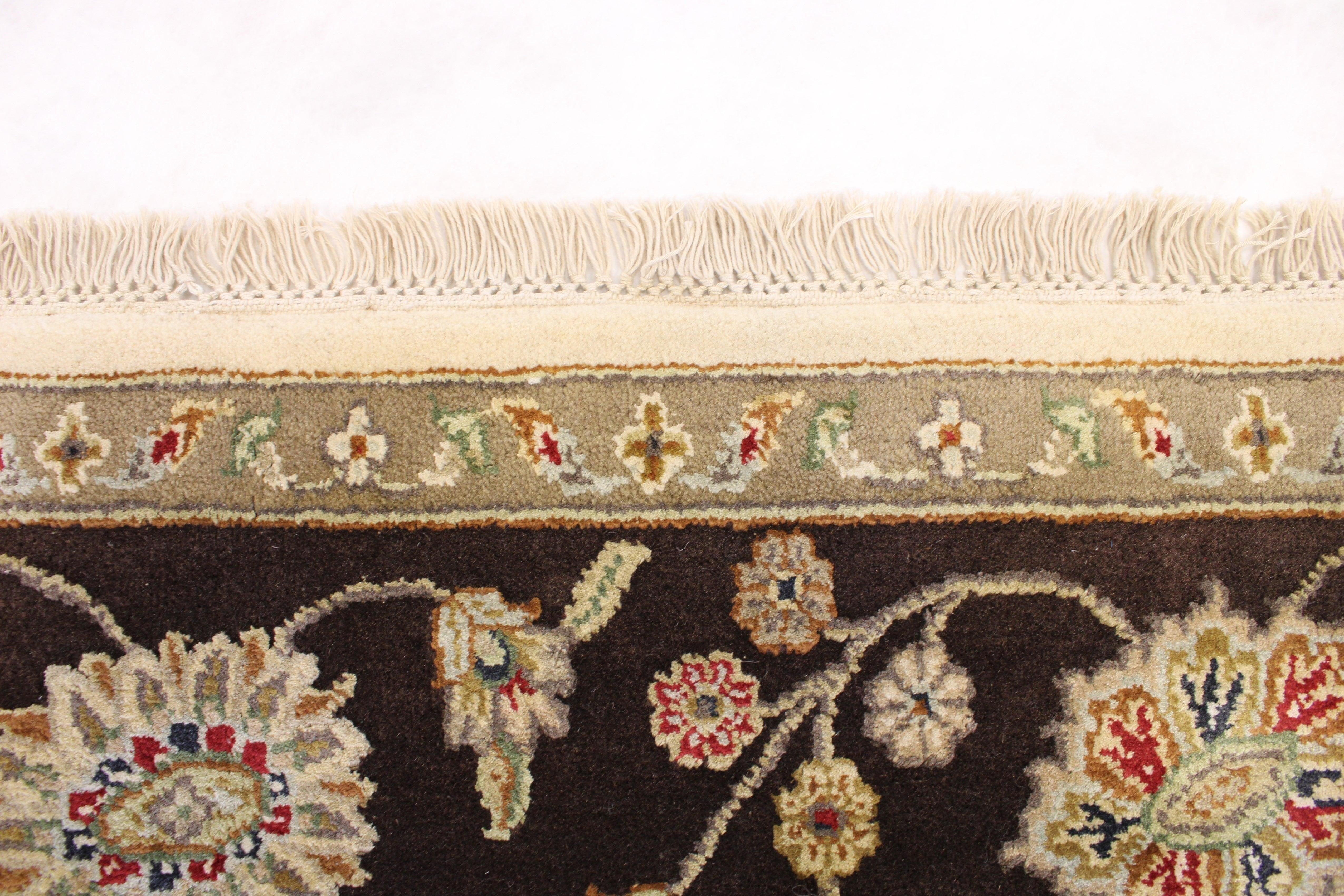 6'2" x 9'2" Silk Flower Hand Knotted Rug