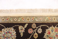 6'2" x 9'2" Silk Flower Hand Knotted Rug