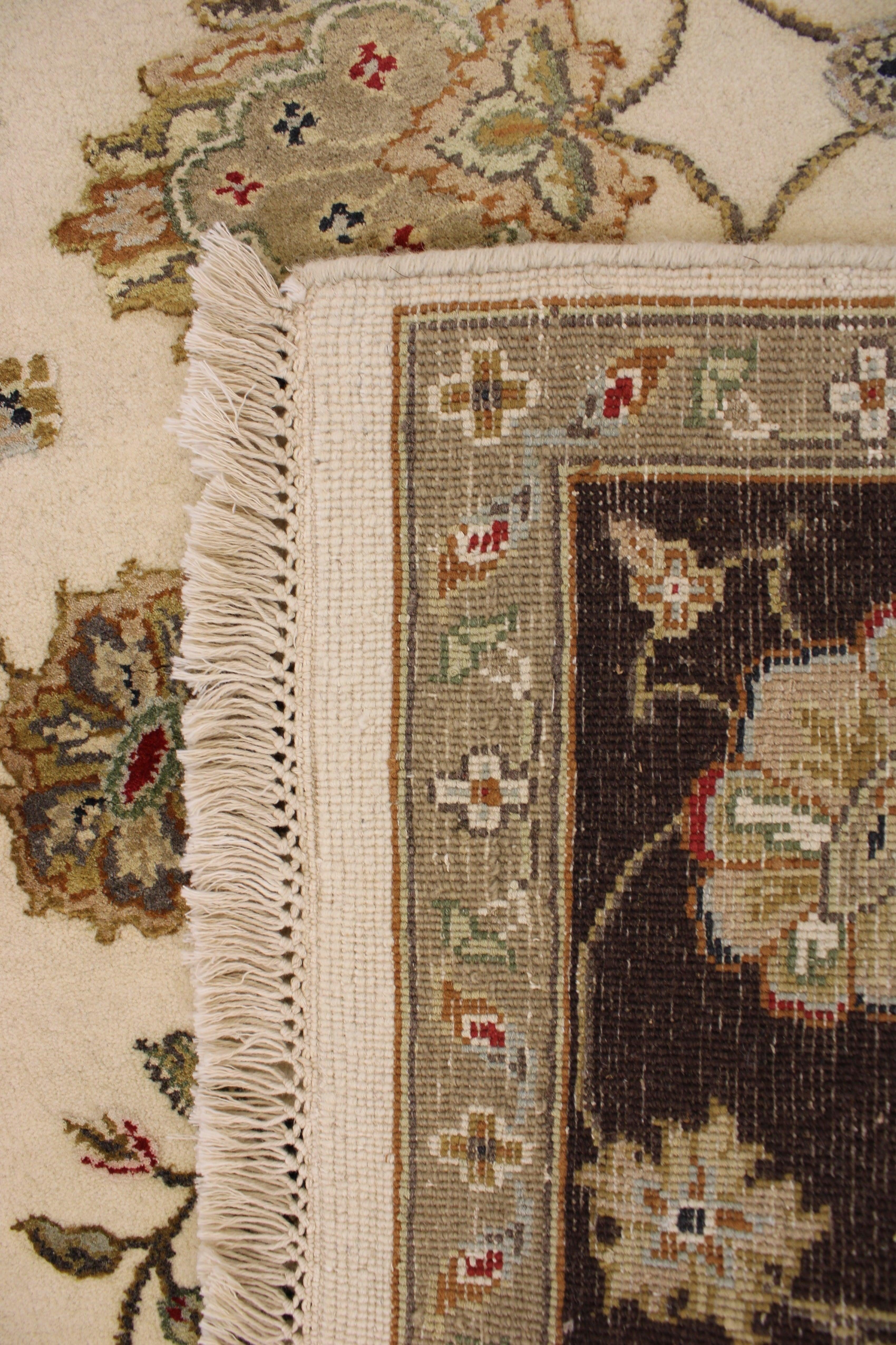 6'2" x 9'2" Silk Flower Hand Knotted Rug