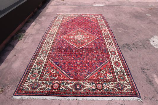 Persian Rug, Hand Knotted Rug, Colorful Area Rug, 5x11 Rug