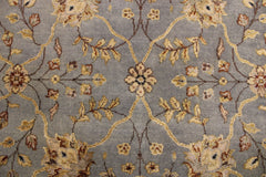 6'1" x 9'2" Silk Flower Hand Knotted Oriental Rug