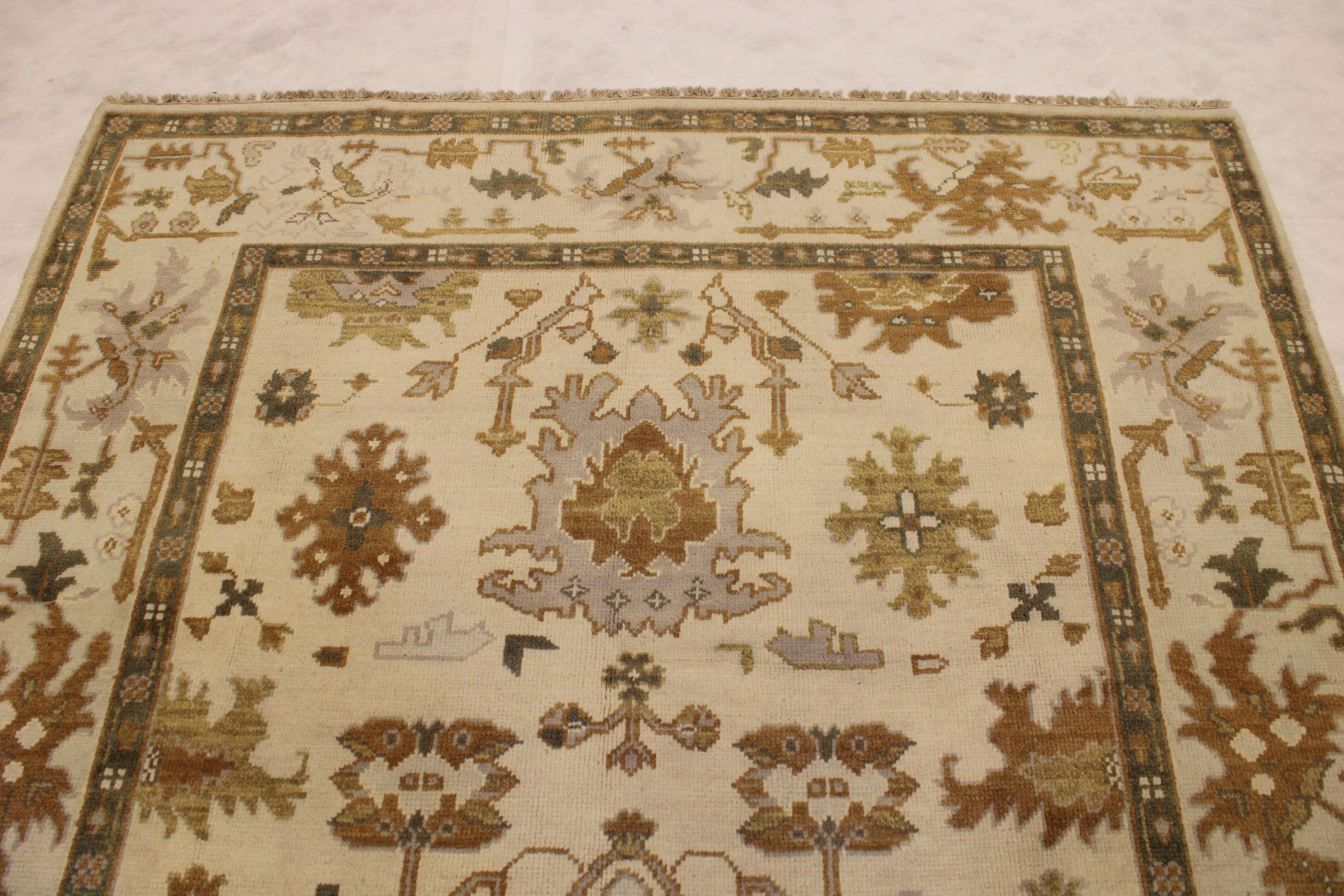 6'1" x 8'11" Oushak Hand Knotted Rug