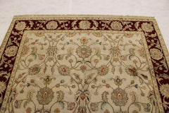 6'2" x 9'1" Silk Flower Hand Knotted Rug