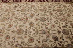 6'2" x 9'1" Silk Flower Hand Knotted Rug