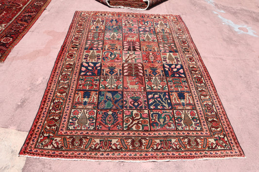 Bakhtiari Rug, Geometric Rug, Types Of Persian Rugs