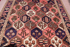 Bakhtairi Rug, Persian Design Rug, Vegetable Dye Rug