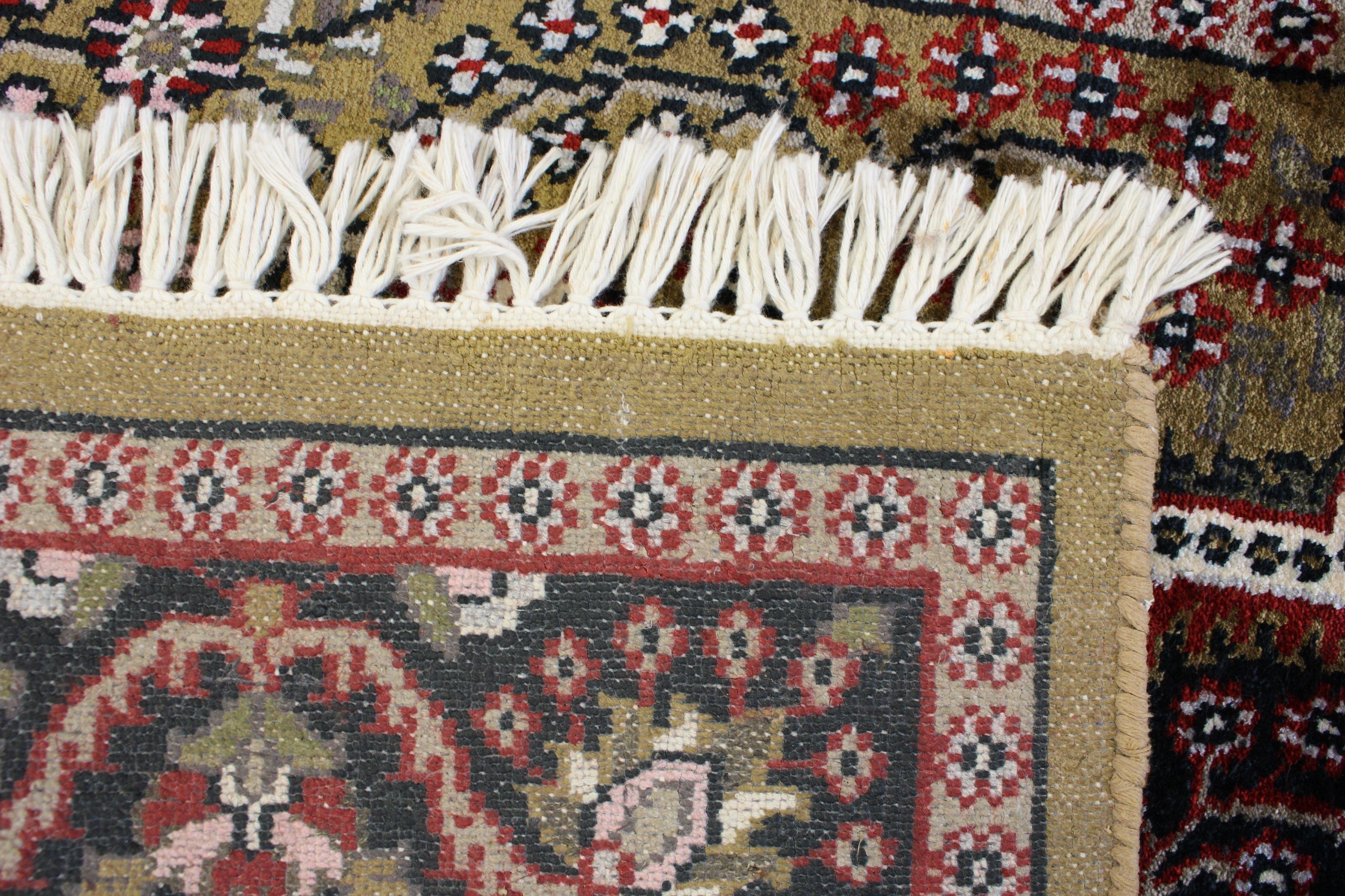 jammu kashmir rug, hand knotted runner, entryway runner, carpet runners, kitchen floor mats