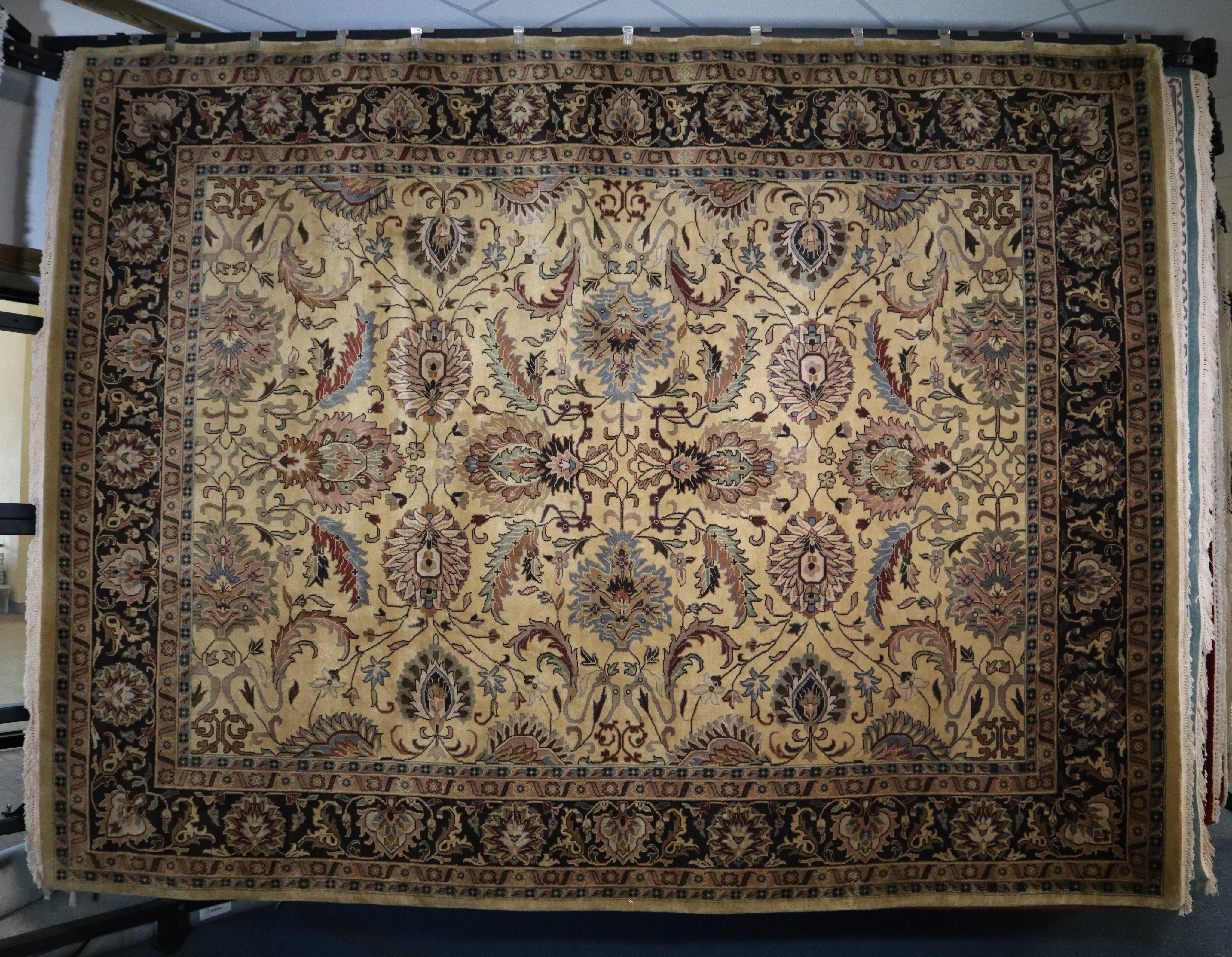 Mahal Design Rug, Indo Rug, Oriental Wool Rug, 9x12