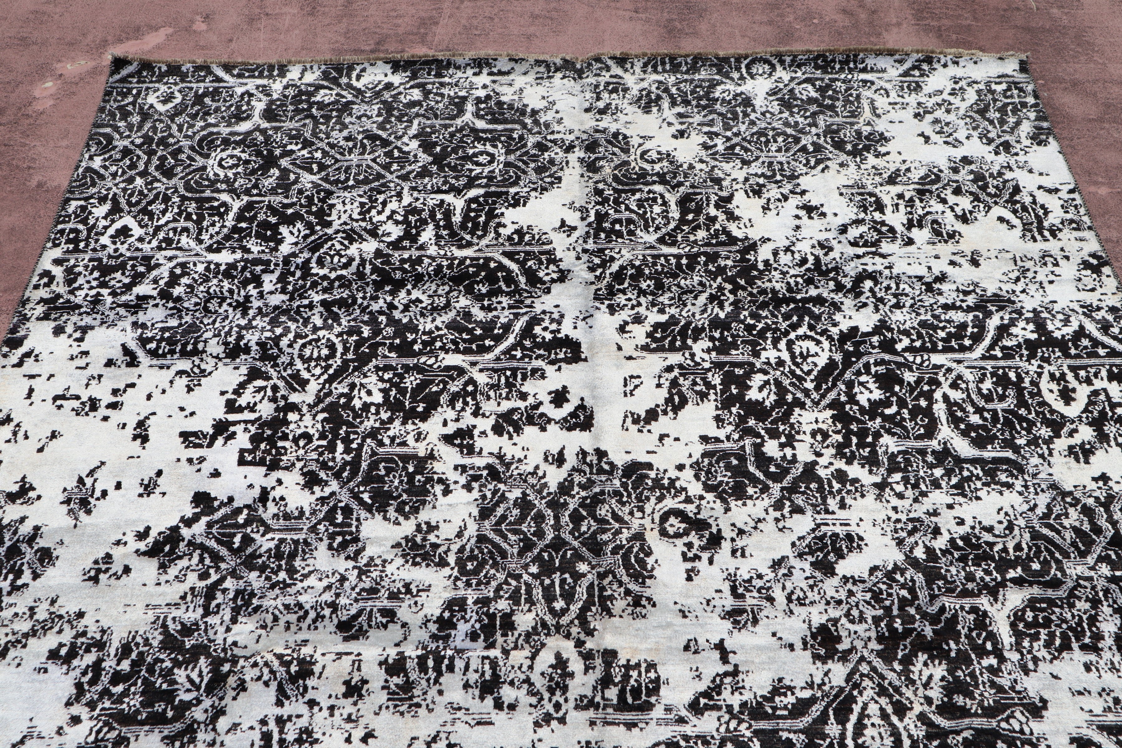 Contemporary Rug, 8x10 Afghan Rug, Natural Multi, Wool Rugs