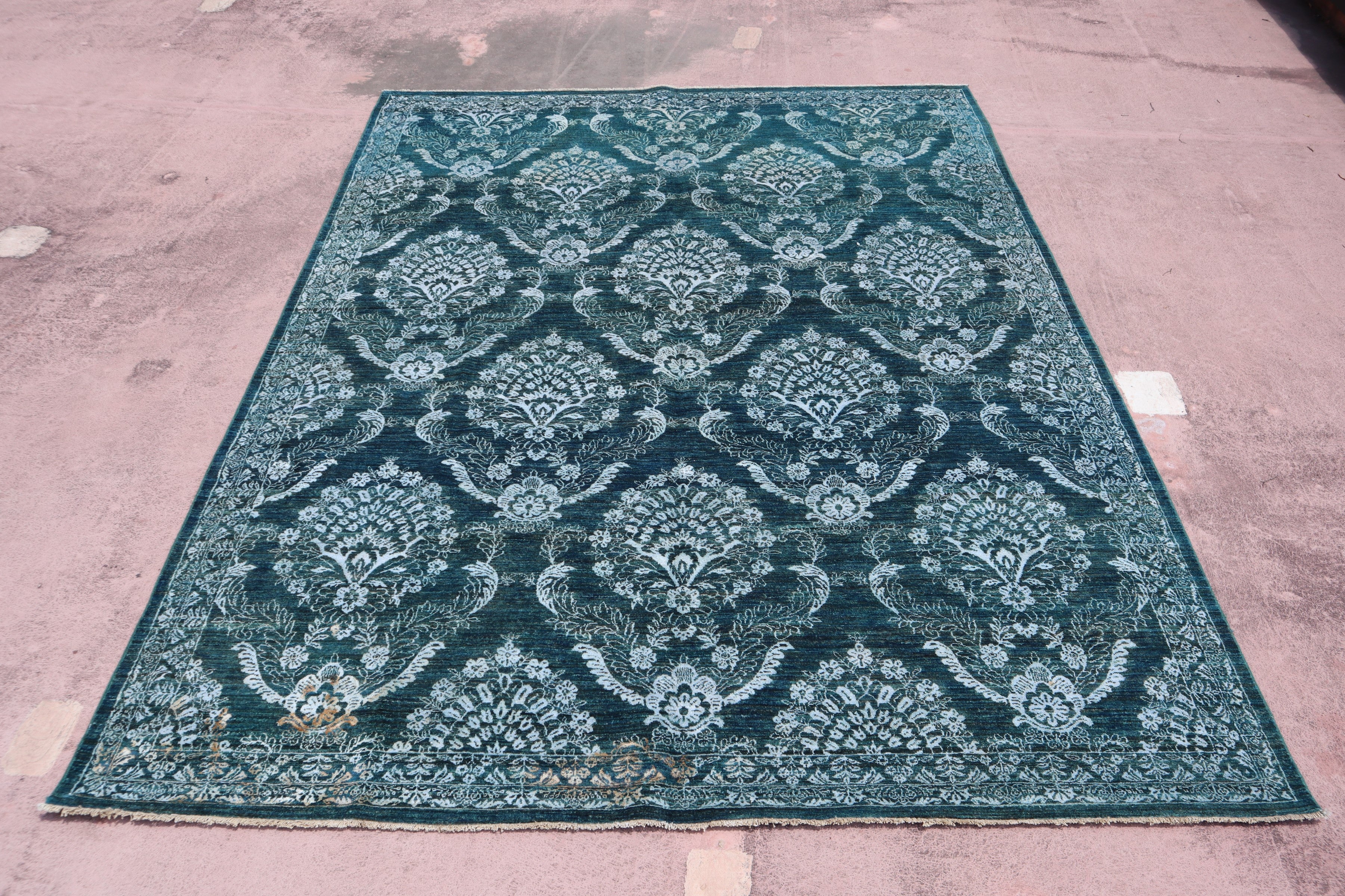 Colorful Area Rug, Hand Knotted Rug, Contemporary Rug