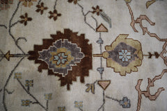 Antique Oushak Rug, Geometric Rug, Hand Knotted Indian Rug