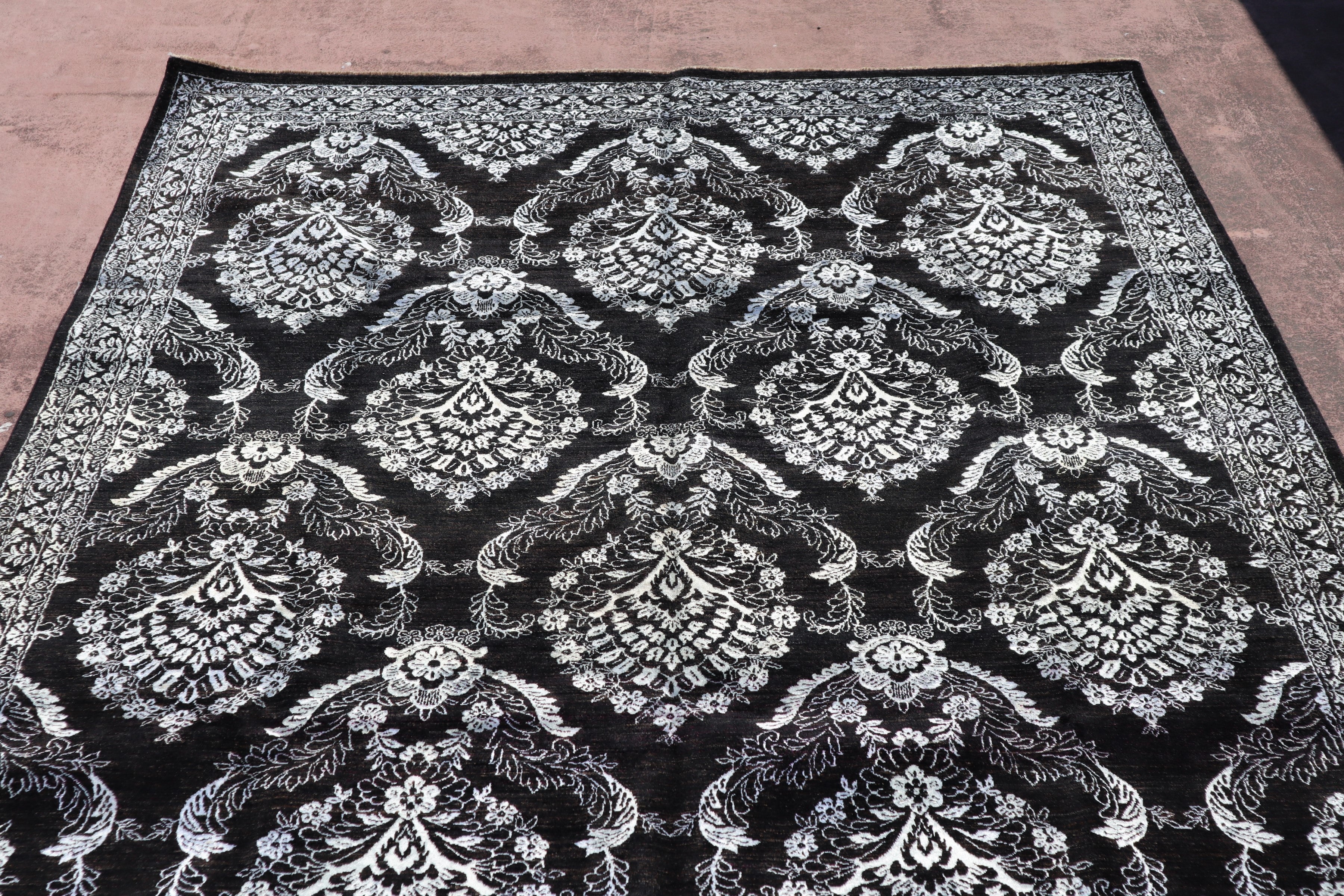 Contemporary Area Rug, Afghan Hand Knotted Rug, 9x13 Rug