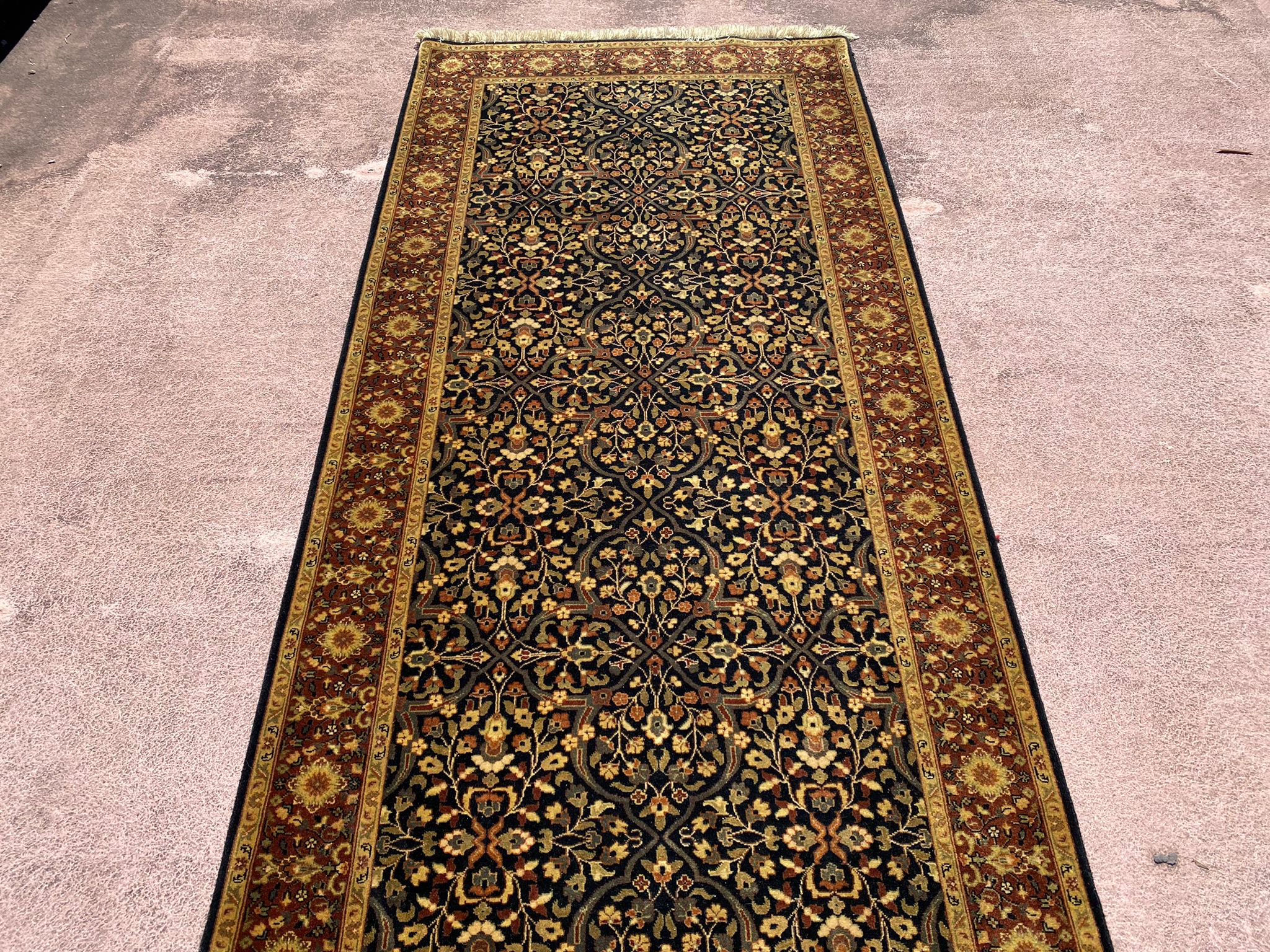 Sarook Rug, Hand Knotted Wool Runner, 3x16 Runner