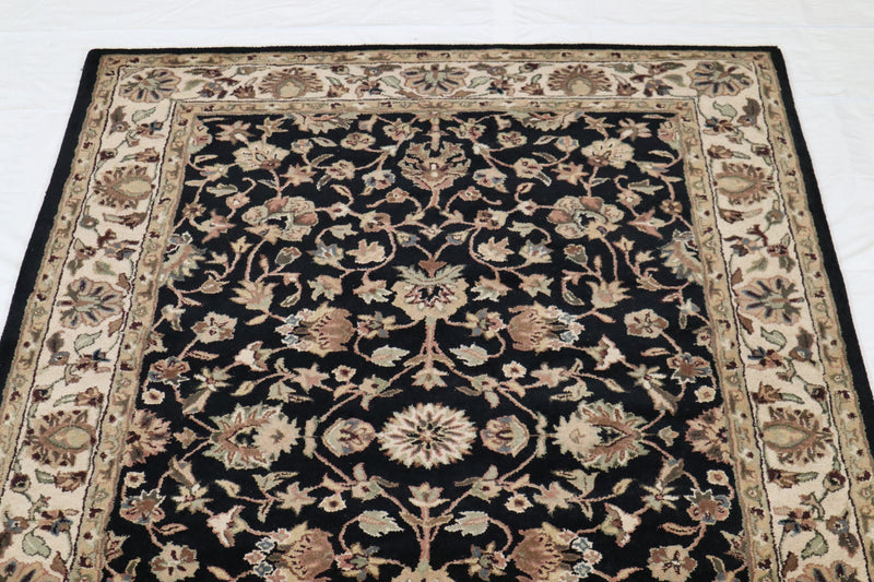 Black Oriental Rug - Hand Tufted Wool Rug