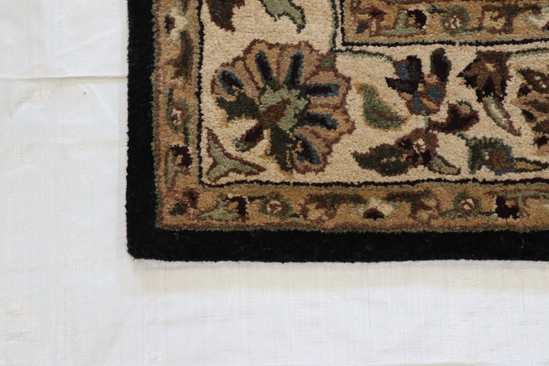 Black Oriental Rug - Hand Tufted Wool Rug