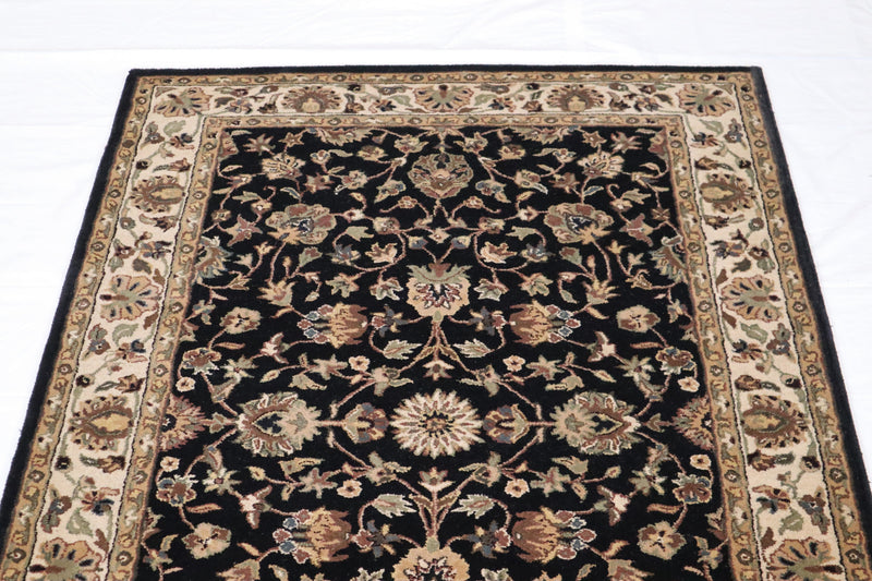 Black Area Rug - Hand Tufted Wool Rug