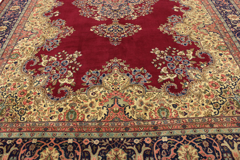 Red Persian Rug, Semi Antique Rug