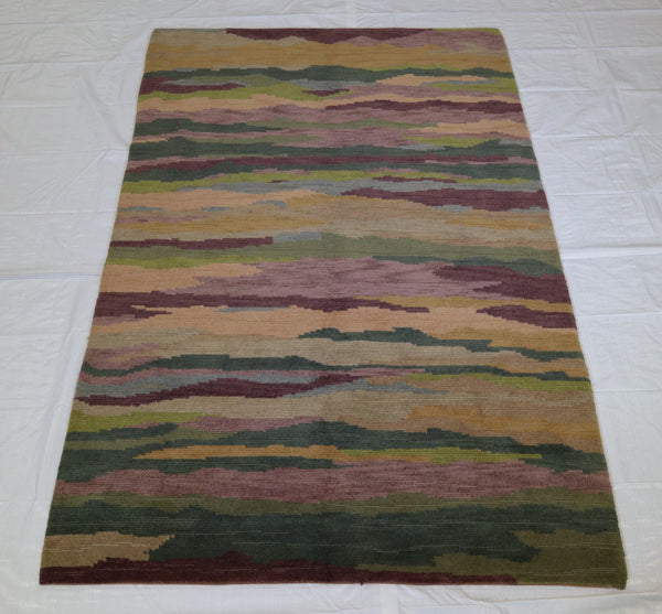 Multicolor Rug, Hand Knotted Wool Rug