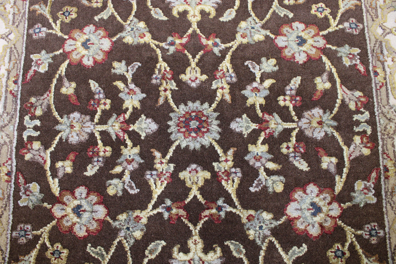 3x5 Indian Rug, Silk Flower Design Rug