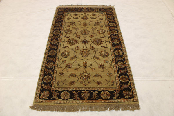 Oriental Area Rug, Indian Silk Flower Rug