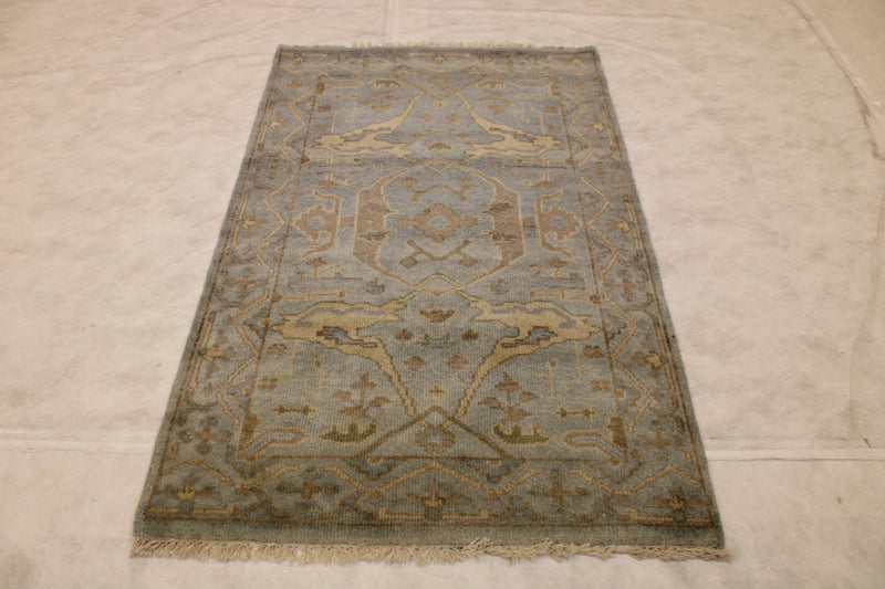 Oushak Wool Rug, 3x5 Indian Rug