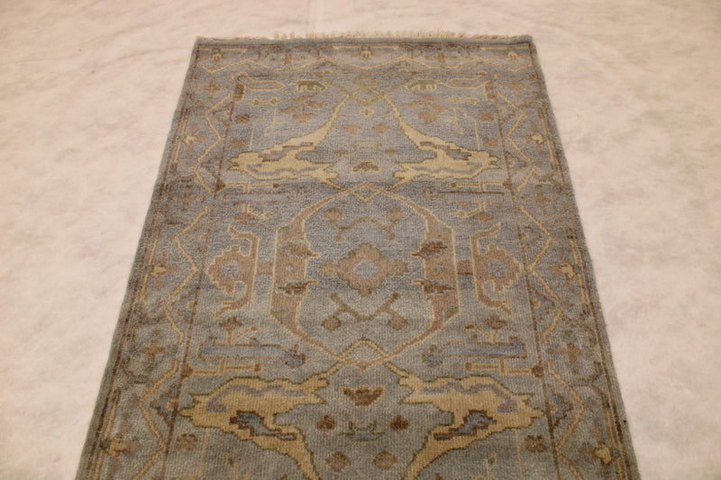 Oushak Wool Rug, 3x5 Indian Rug