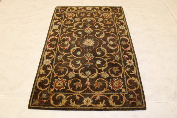 Indian Geometric Rug, 3x5 Floral Rug