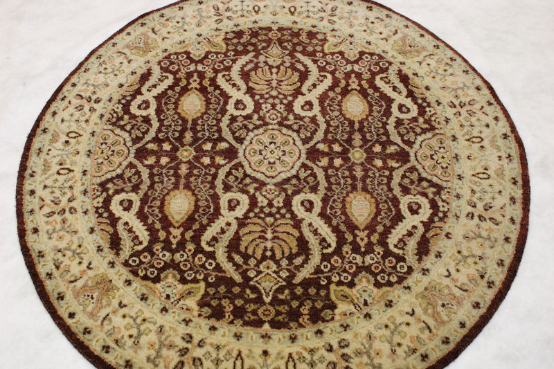 4x4 Round Rug, Oushak Round Rug