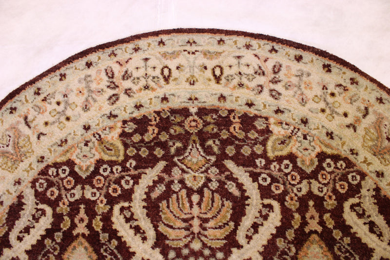 4x4 Round Rug, Oushak Round Rug