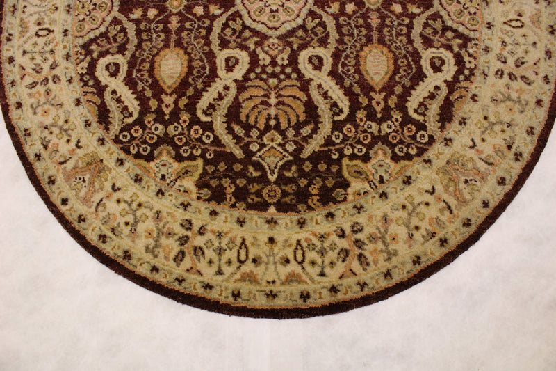 4x4 Round Rug, Oushak Round Rug