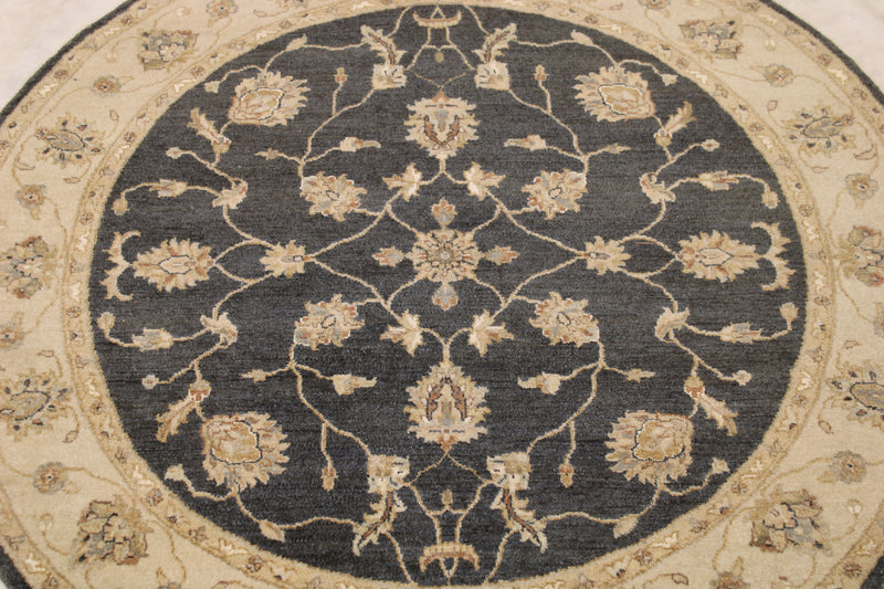 Oushak Round Rug, Hand Knotted Round Rug