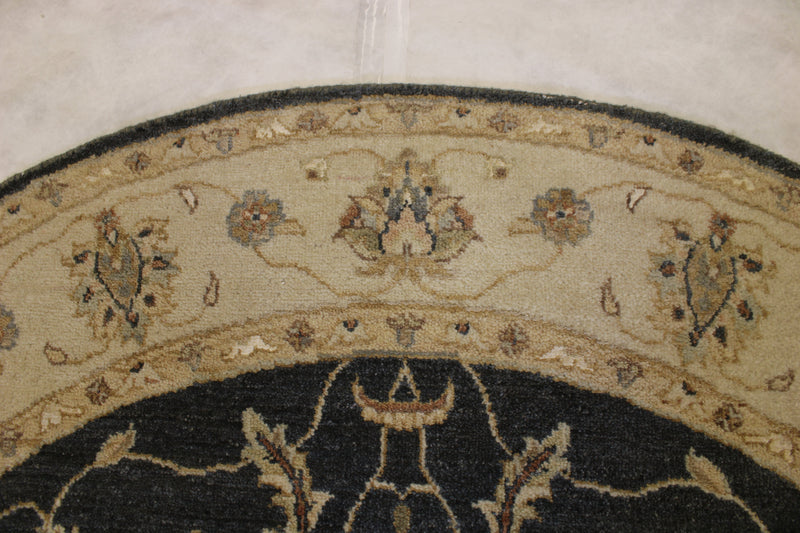 Oushak Round Rug, Hand Knotted Round Rug