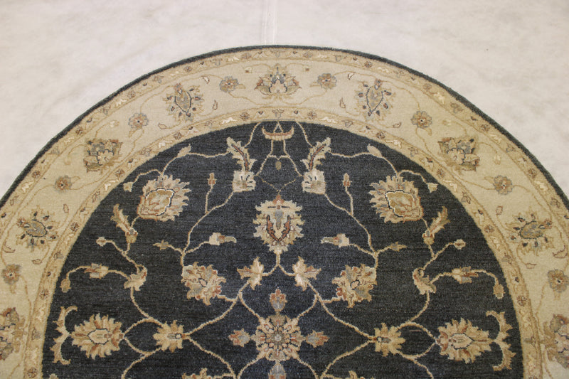 Oushak Round Rug, Hand Knotted Round Rug