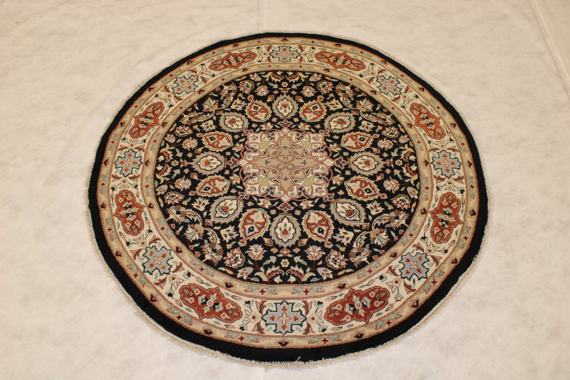 5x5 Round Rug, Oriental Round Rug, Pak-Persian Rug