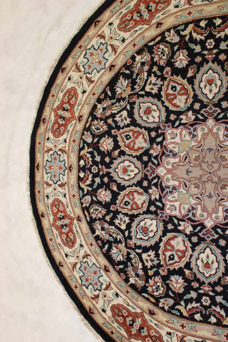 5x5 Round Rug, Oriental Round Rug, Pak-Persian Rug