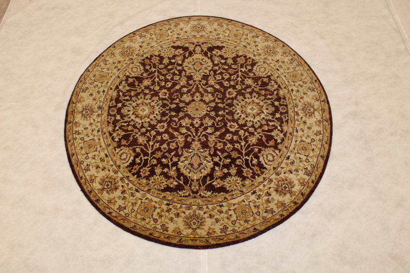 Oushak Round Rug, Traditional Round Rug