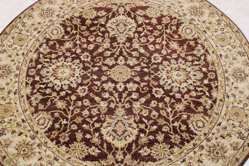 Traditional Round Rug, Oushak Round Rug, Indian Rug