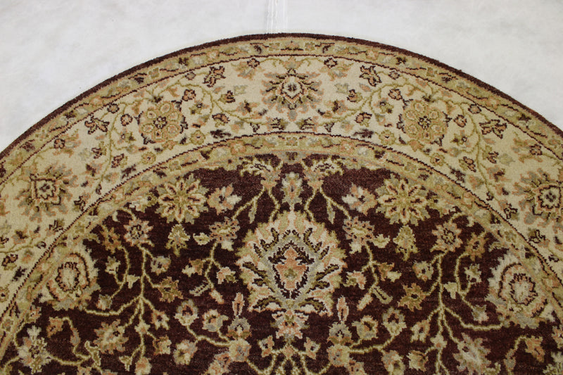 Traditional Round Rug, Oushak Round Rug, Indian Rug