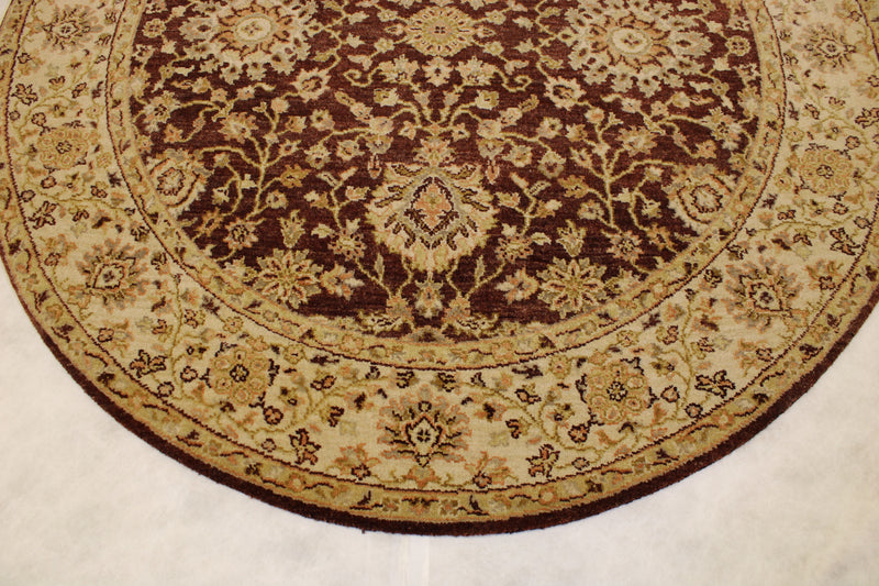 Traditional Round Rug, Oushak Round Rug, Indian Rug