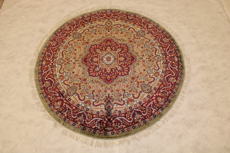 Persian Round Rug, Jammu Kashmir Rug, Indian Rug