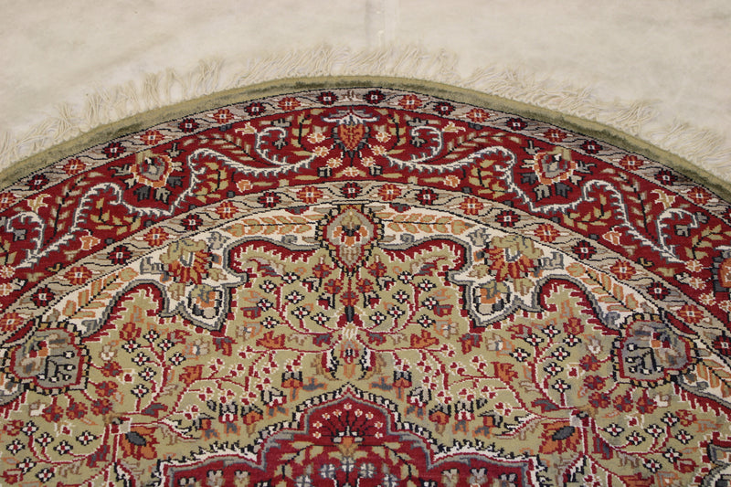 Persian Round Rug, Jammu Kashmir Rug, Indian Rug