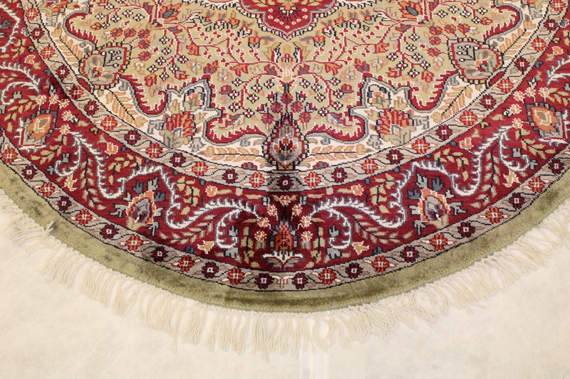 Persian Round Rug, Jammu Kashmir Rug, Indian Rug