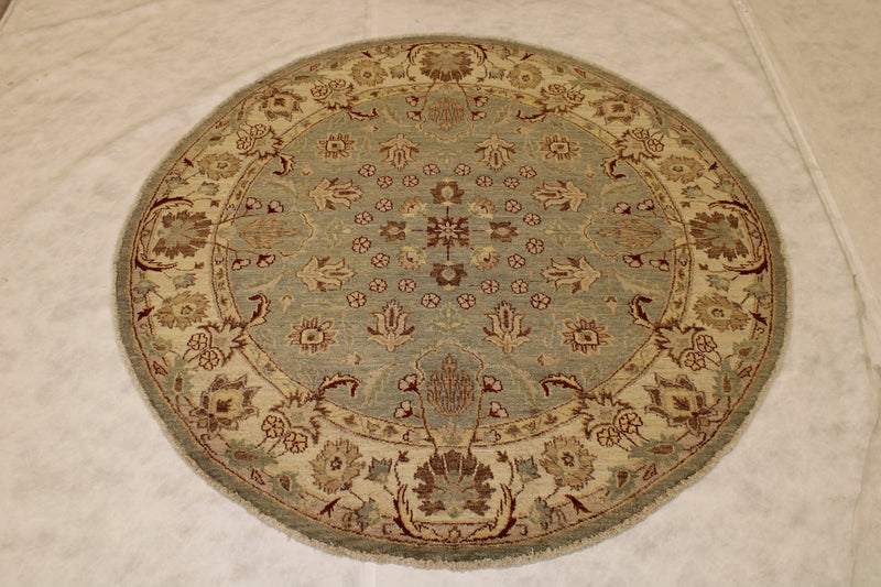 Afghan Round Rug, Chobi Design Rug, Traditional Rug