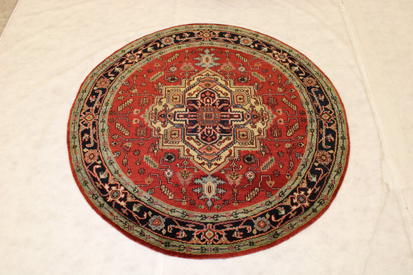 Serapi Round Rug, Traditional Round Rug, Persian Rug