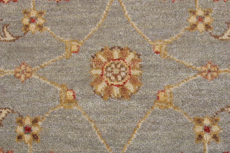 Oushak Round Rug, Hand Knotted Rug, Indian Round Rug