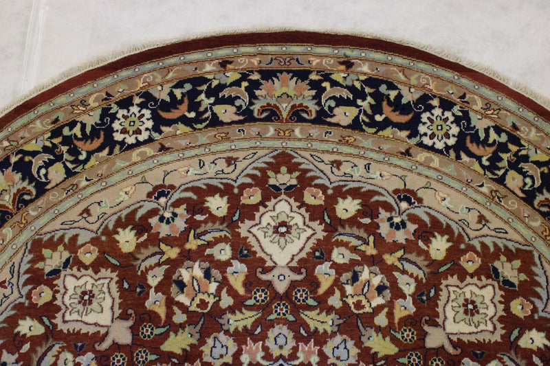 6x6 Round Rug, Pak-Persian Design Rug