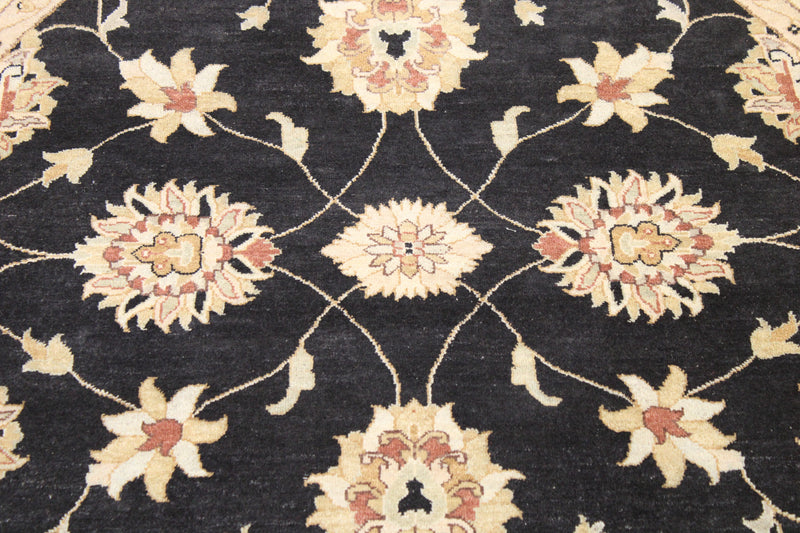 Black Round Rug, Oushak Round Rug, Indian Rug