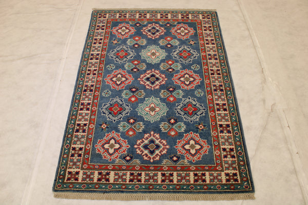 Afghan Tribal Rug, 3x5 Kazak Rug