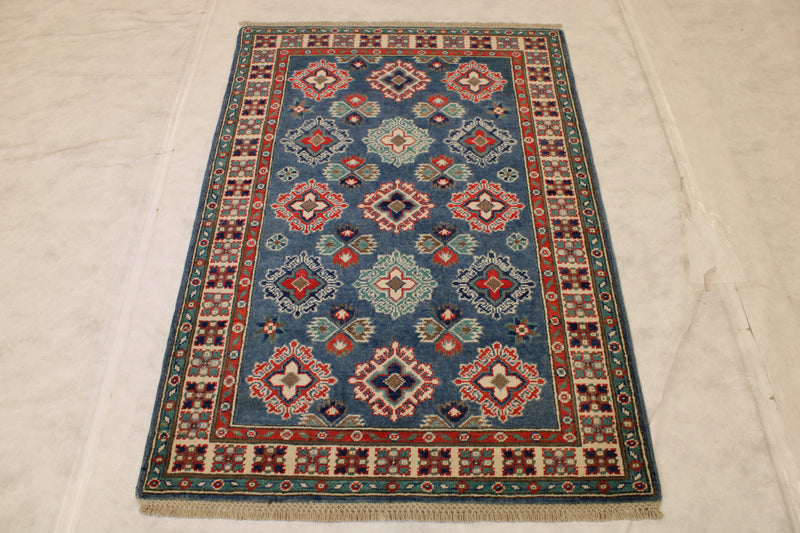 Afghan Tribal Rug, 3x5 Kazak Rug